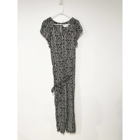 Anthropologie Black and Gray Patterned Jumpsuit - Picture 9 of 9